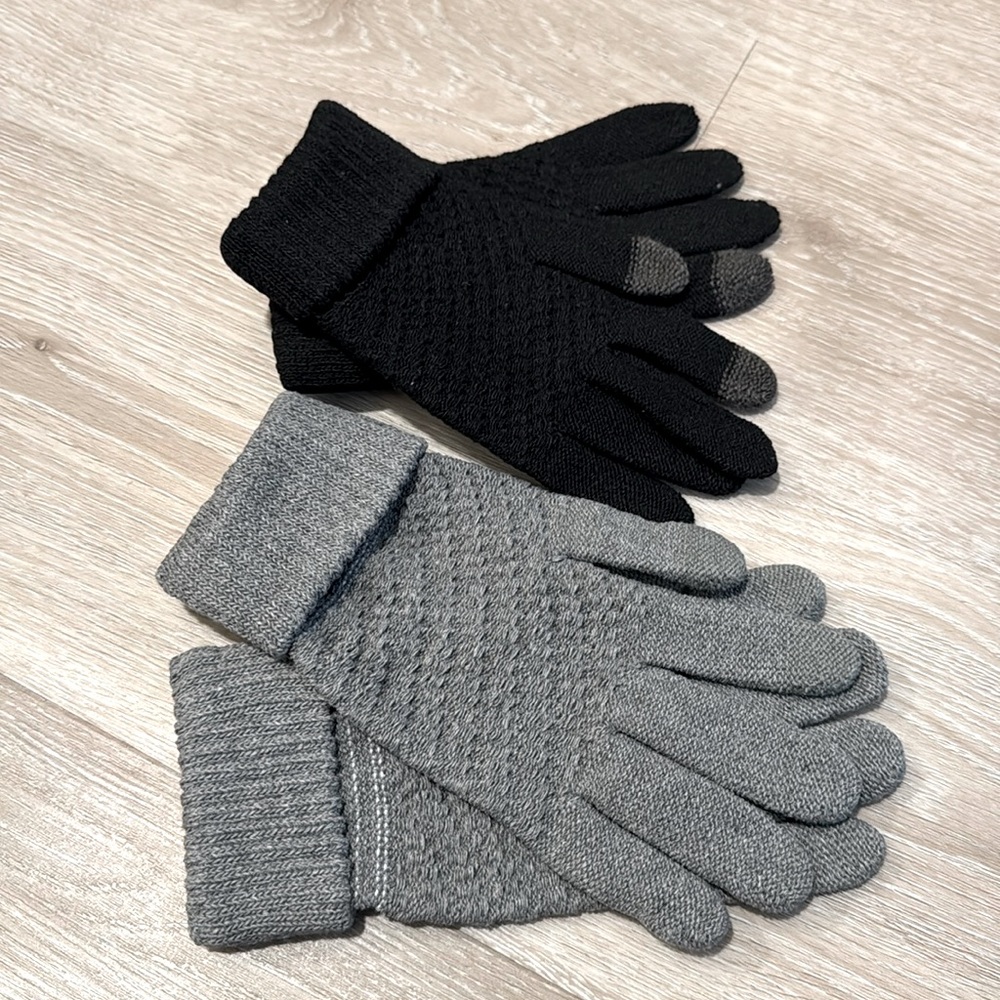 Cuffed Knit Wool Touchscreen compatible Winter Glove Set NEW 🏷️